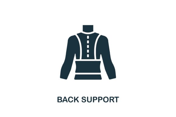Back Support Icon: Simple Design for Versatile Use
