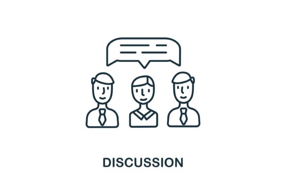 Elevating Visual Communication: The Strategic Value of the Discussion Icon from Planning Collection