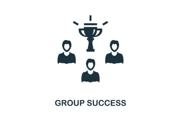 Evaluating the Group Success Icon for Professional Web and Print Design