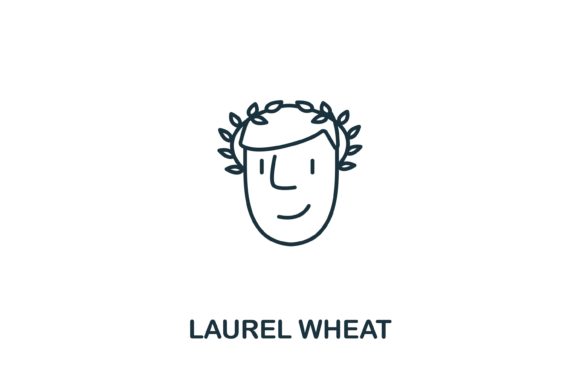 Laurel Wheat Icon: Versatile Design Symbol