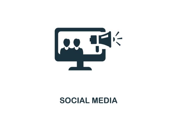 Social Media Icon: Simple Line Vectors for Design