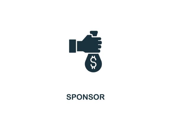 Sponsor Icon from Streaming Collection: Elevating Digital Design with Simple Line Vector Graphics