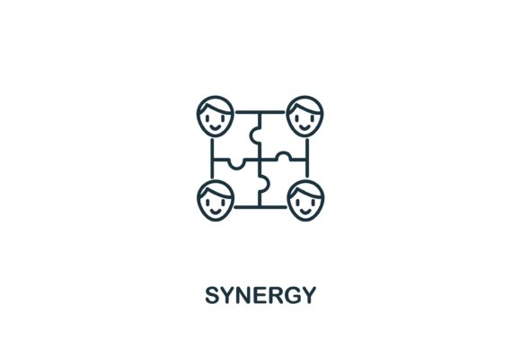 Synergy Icon from Teamwork Collection: Visualizing Collaboration in Modern Design