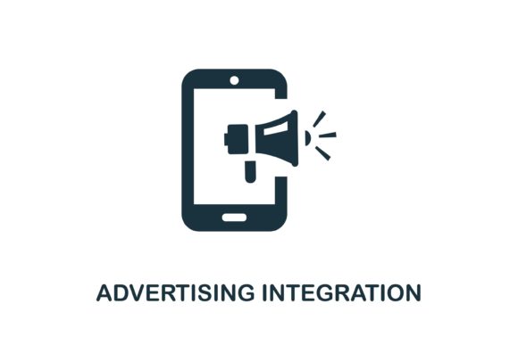 The Strategic Value of the Monochrome Advertising Integration Icon in Modern Web Design