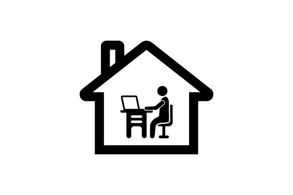 Work at Home Icon: Versatile Design for Every Project
